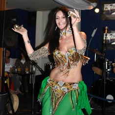 green belly dancer